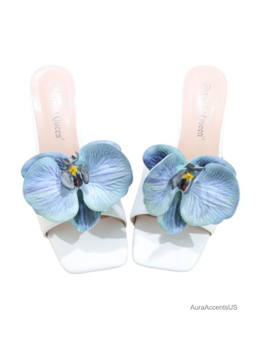 Artificial Butterfly Orchid Shoe Clips Metal Alligator Clasp Decoration Charms